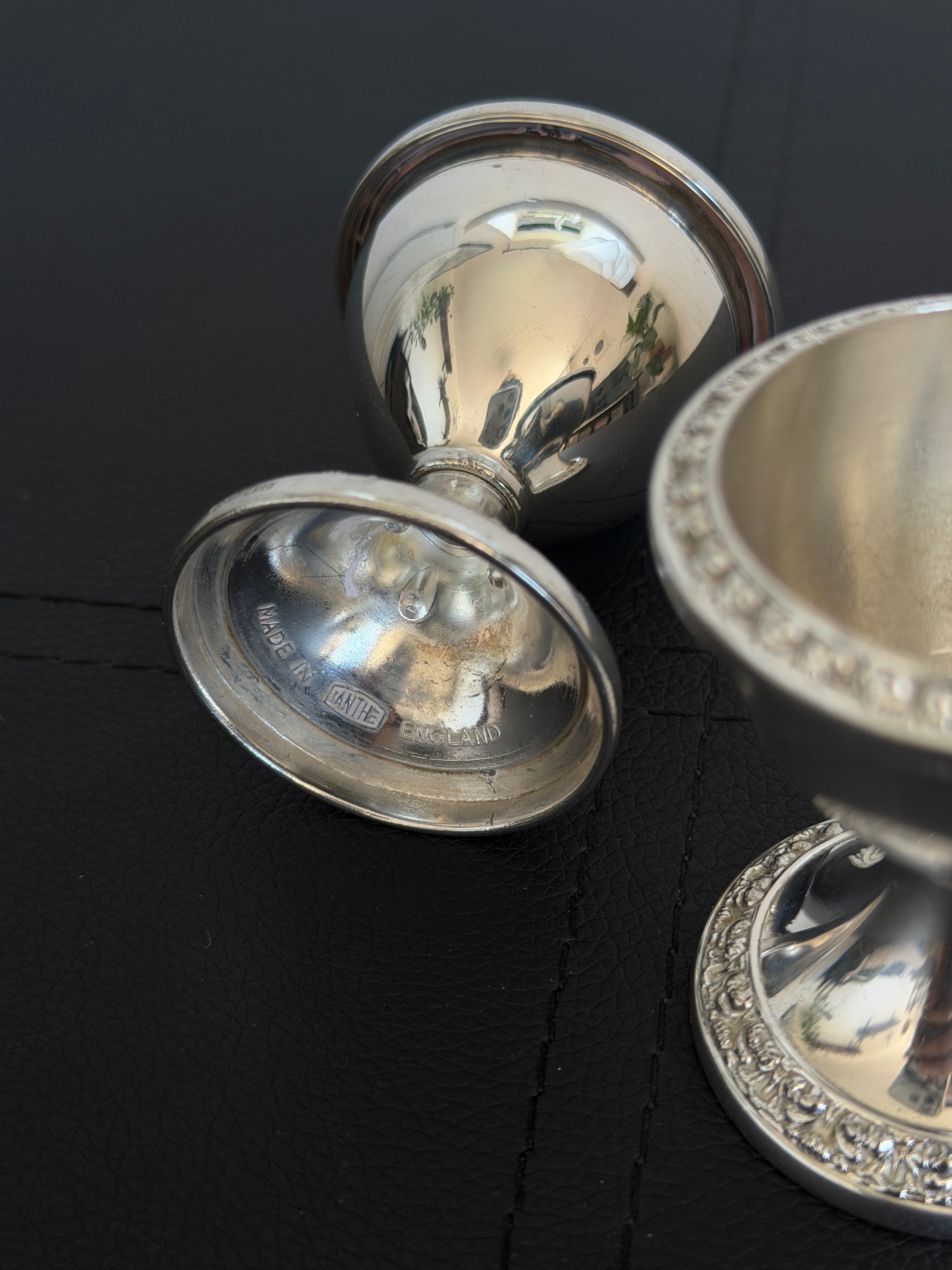 Pair of Vintage Silver Egg Cups