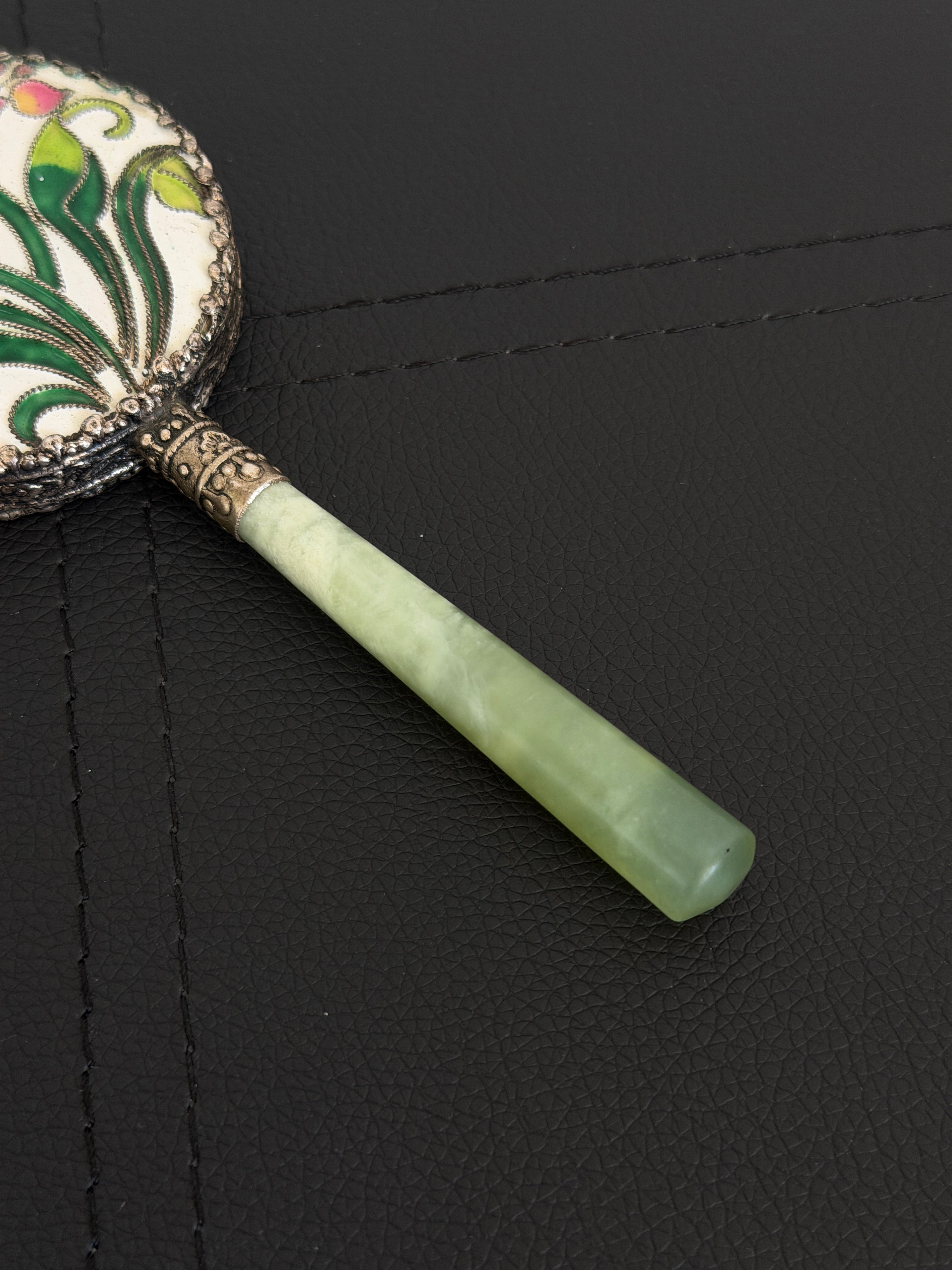 Vintage Handheld Cloisonné Mirror