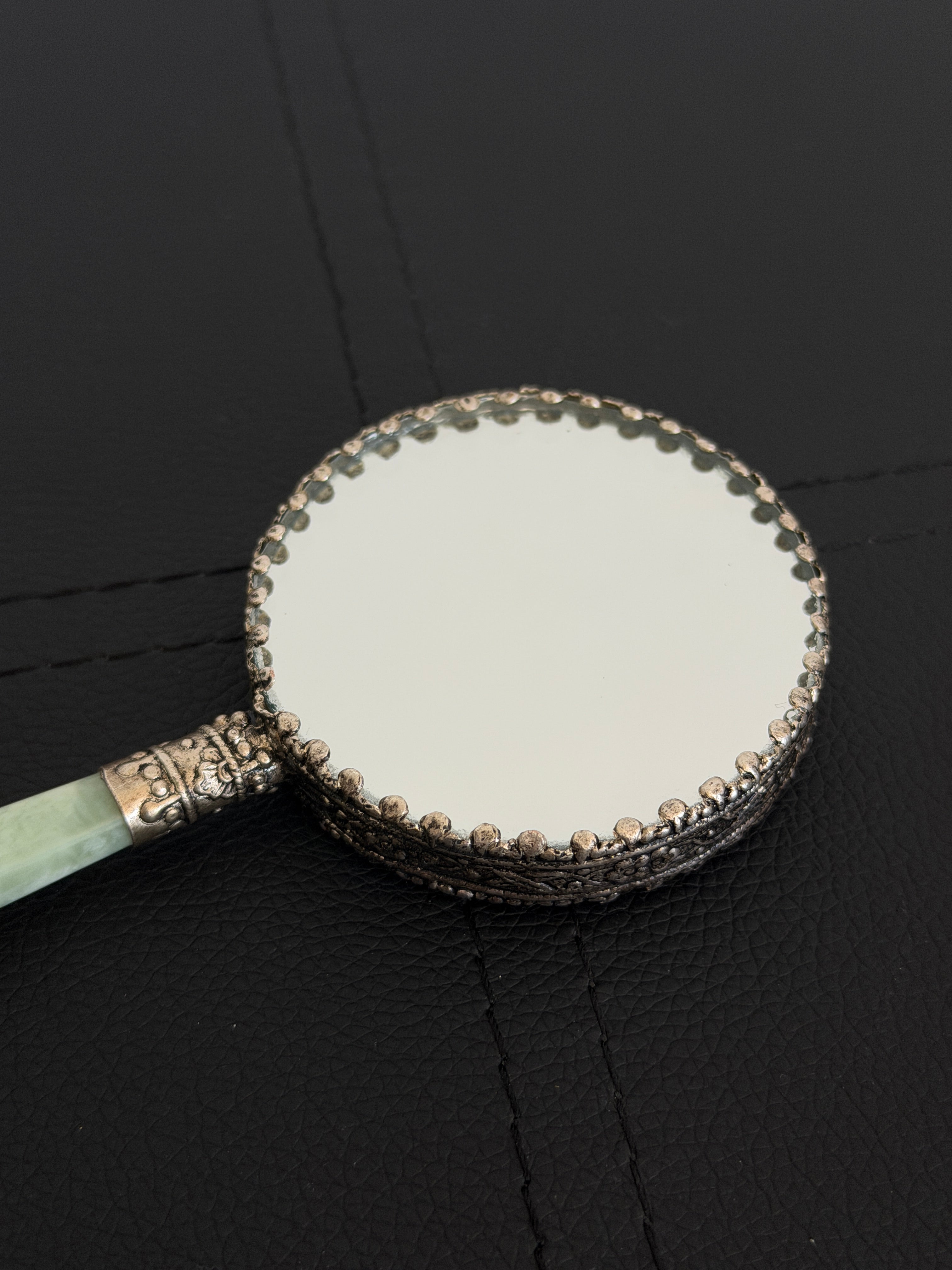 Vintage Handheld Cloisonné Mirror