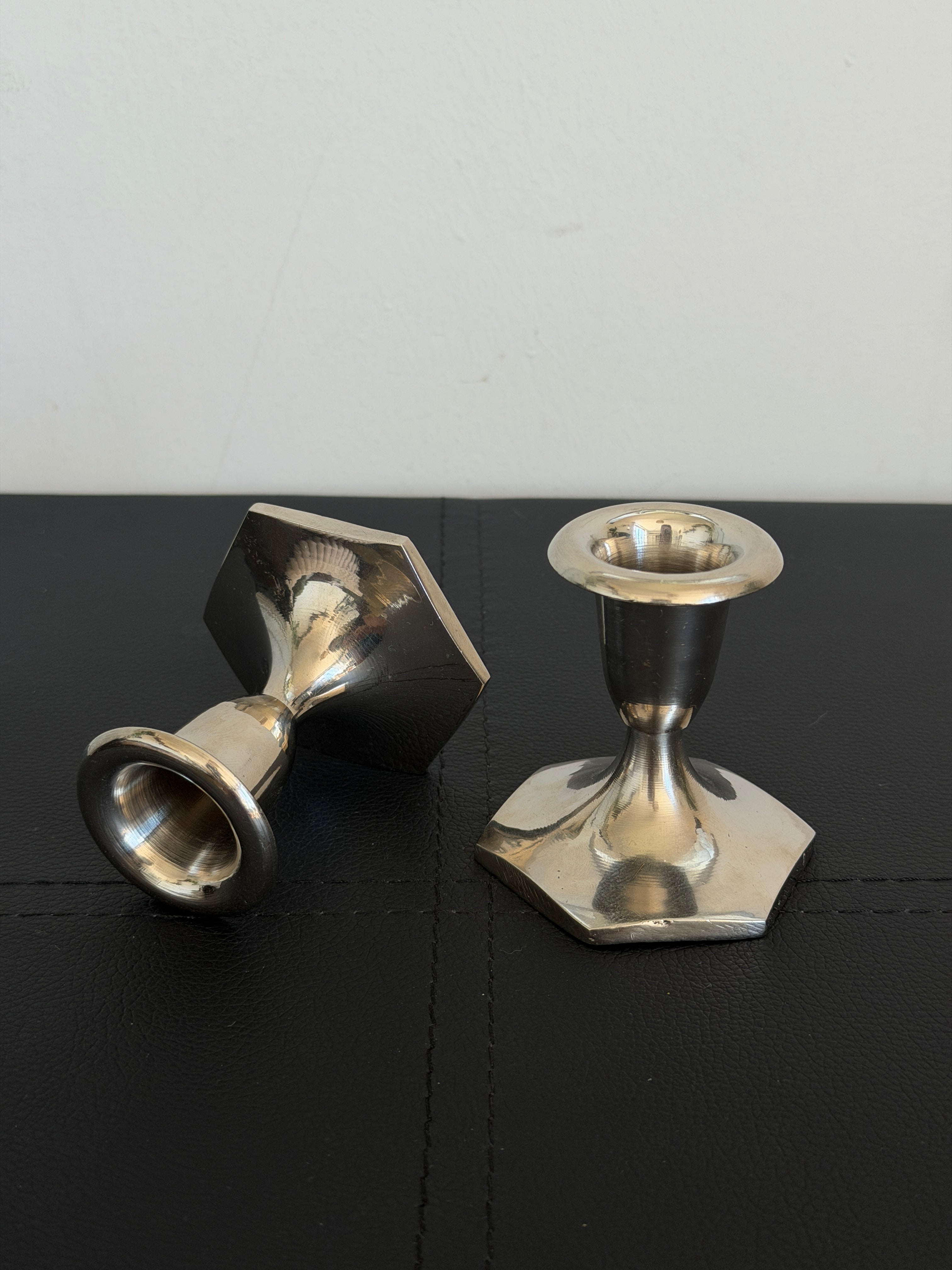 Pair of Vintage Silver Candlestick Holders