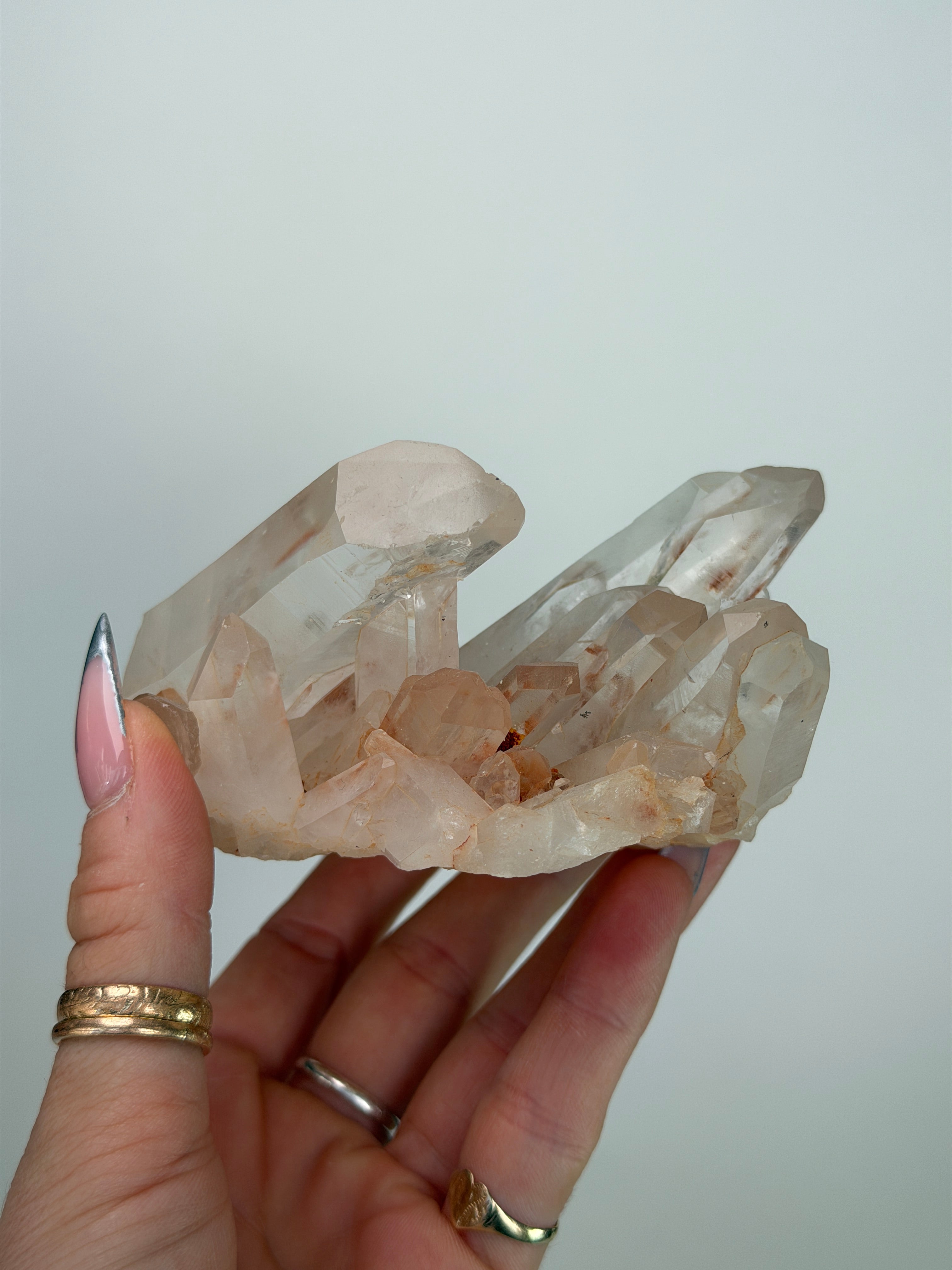 Pink Clear Quartz, H Iron Quartz Madagascar - Haus of Moss + Moon