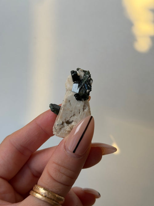 Aegirine and Feldspar, Mulanje, Malawi, H AegirineSouth Africa - Haus of Moss + Moon