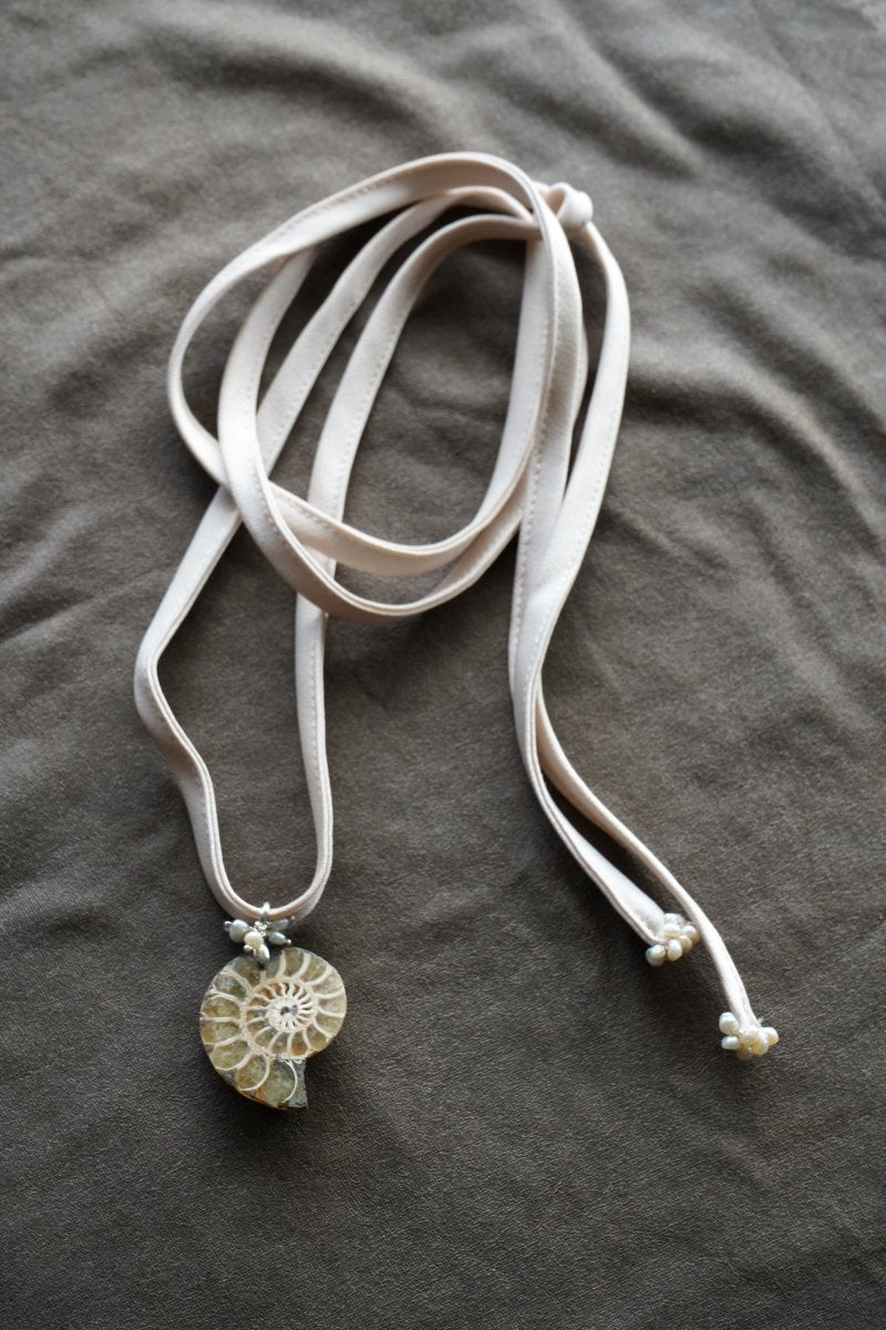 APHRODITE Ammonite Choker | palmworks x hom+m JewelleryHaus of Moss + Moon- Haus of Moss and Moon