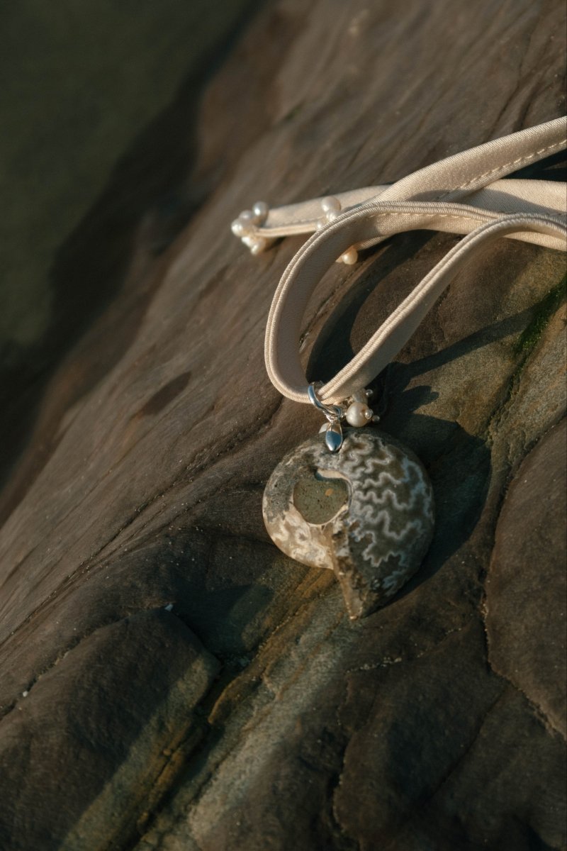 APHRODITE Ammonite Choker | palmworks x hom+m JewelleryHaus of Moss + Moon- Haus of Moss and Moon