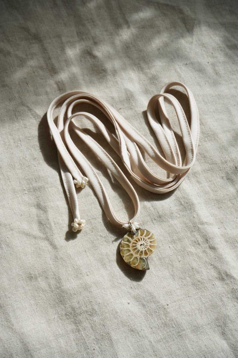 APHRODITE Ammonite Choker | palmworks x hom+m JewelleryHaus of Moss + Moon- Haus of Moss and Moon