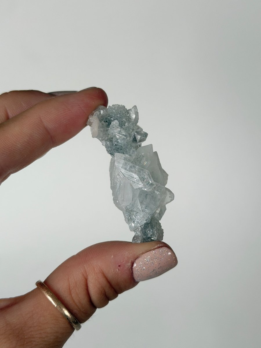 Apophyllite Stalactite Cluster, India ZeolitesIndia- Haus of Moss and Moon