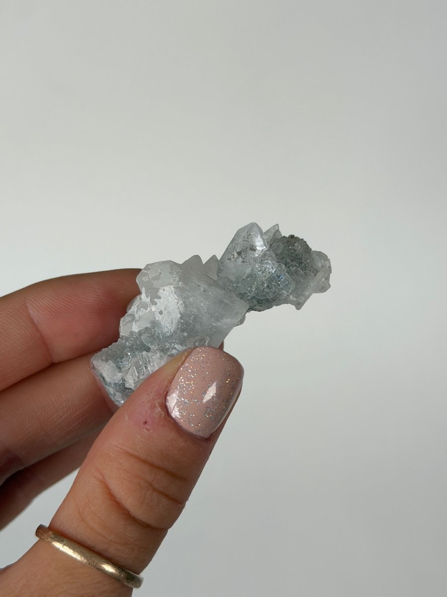 Apophyllite Stalactite Cluster, India ZeolitesIndia- Haus of Moss and Moon