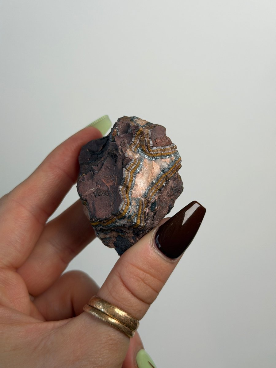 Banded Specularite in Hematite, Cumbria Specular Hematite QuartzCumbria - Haus of Moss + Moon