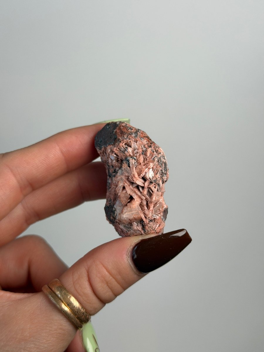 Baryte and Specularite in Hematite, Cumbria Specular Hematite QuartzCumbria - Haus of Moss + Moon