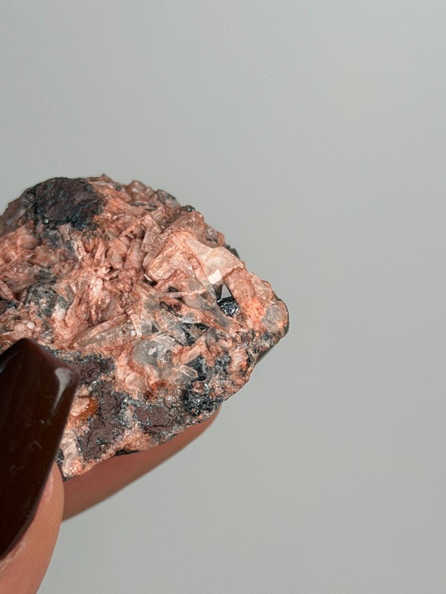 Baryte and Specularite in Hematite, Cumbria Specular Hematite QuartzCumbria - Haus of Moss + Moon