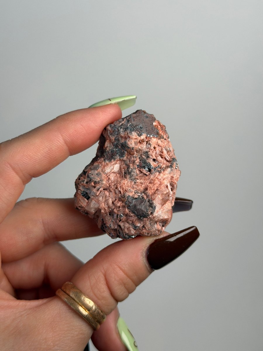 Baryte and Specularite in Hematite, Cumbria Specular Hematite QuartzCumbria - Haus of Moss + Moon