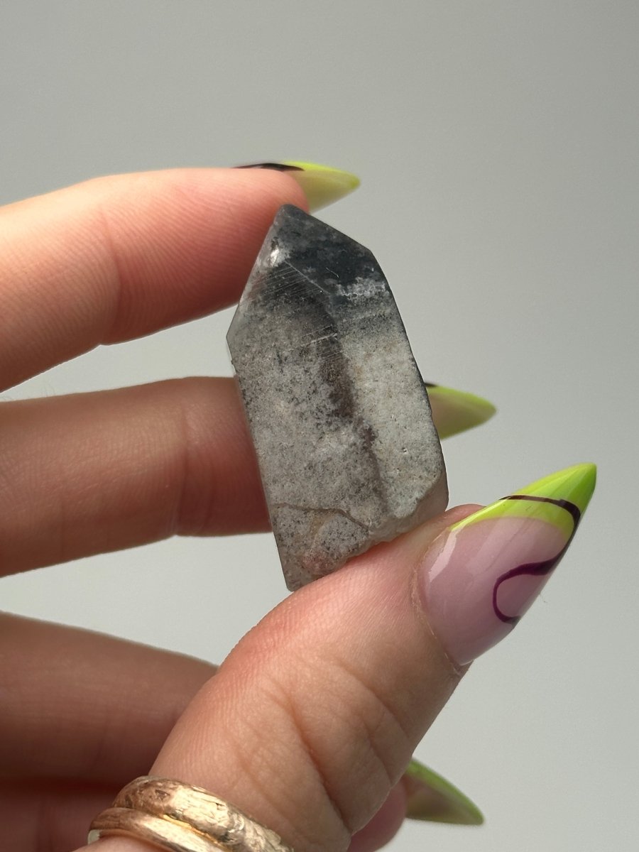 Black Tip Phantom Quartz Point, Bahia, Brazil, A Included QuartzBrazil - Haus of Moss + Moon