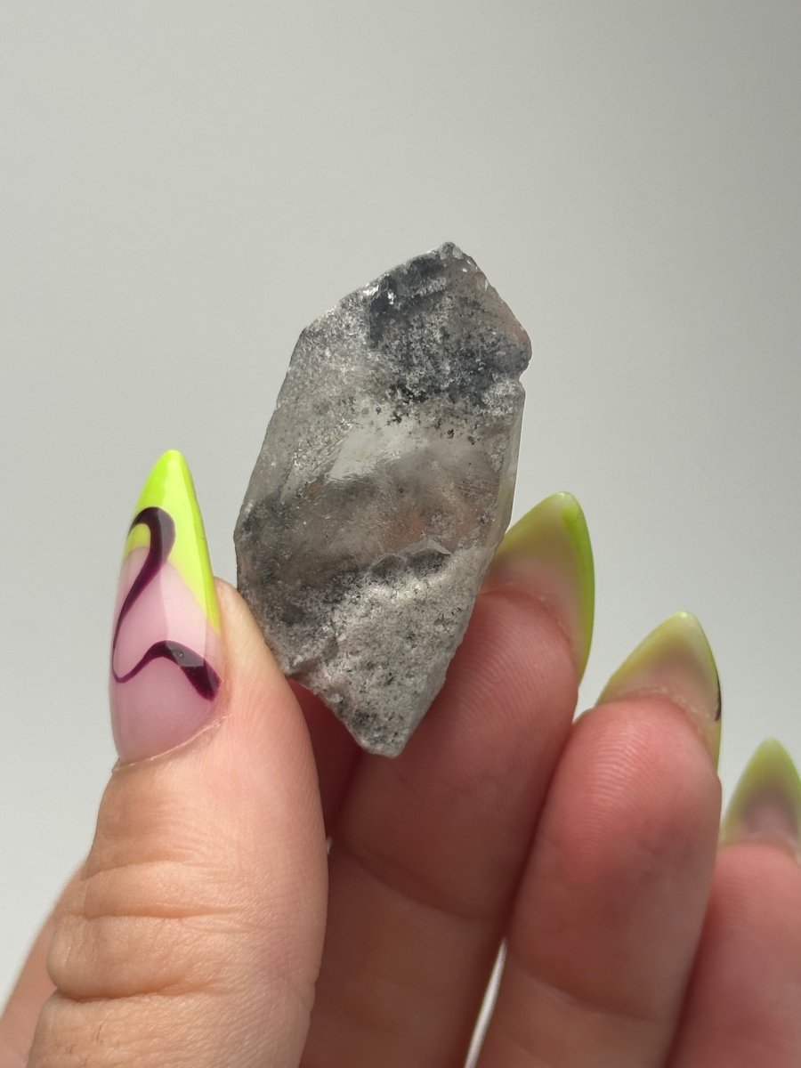 Black Tip Phantom Quartz Point, Bahia, Brazil, B Included QuartzBrazil - Haus of Moss + Moon