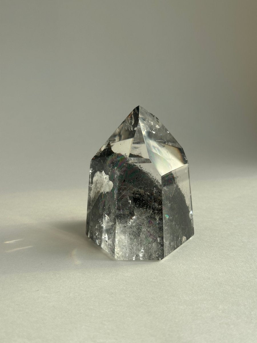 Black Tip Phantom Quartz Polished Tower, Brazil Included QuartzBrazil - Haus of Moss + Moon