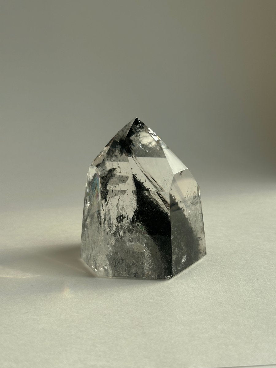 Black Tip Phantom Quartz Polished Tower, Brazil Included QuartzBrazil - Haus of Moss + Moon