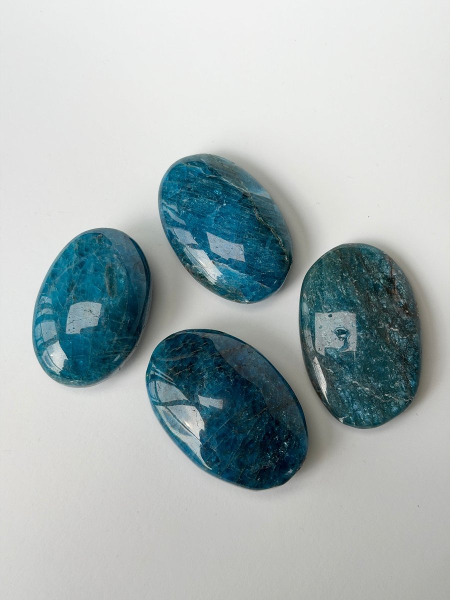 Blue Apatite Pebble ApatiteMadagascar- Haus of Moss and Moon