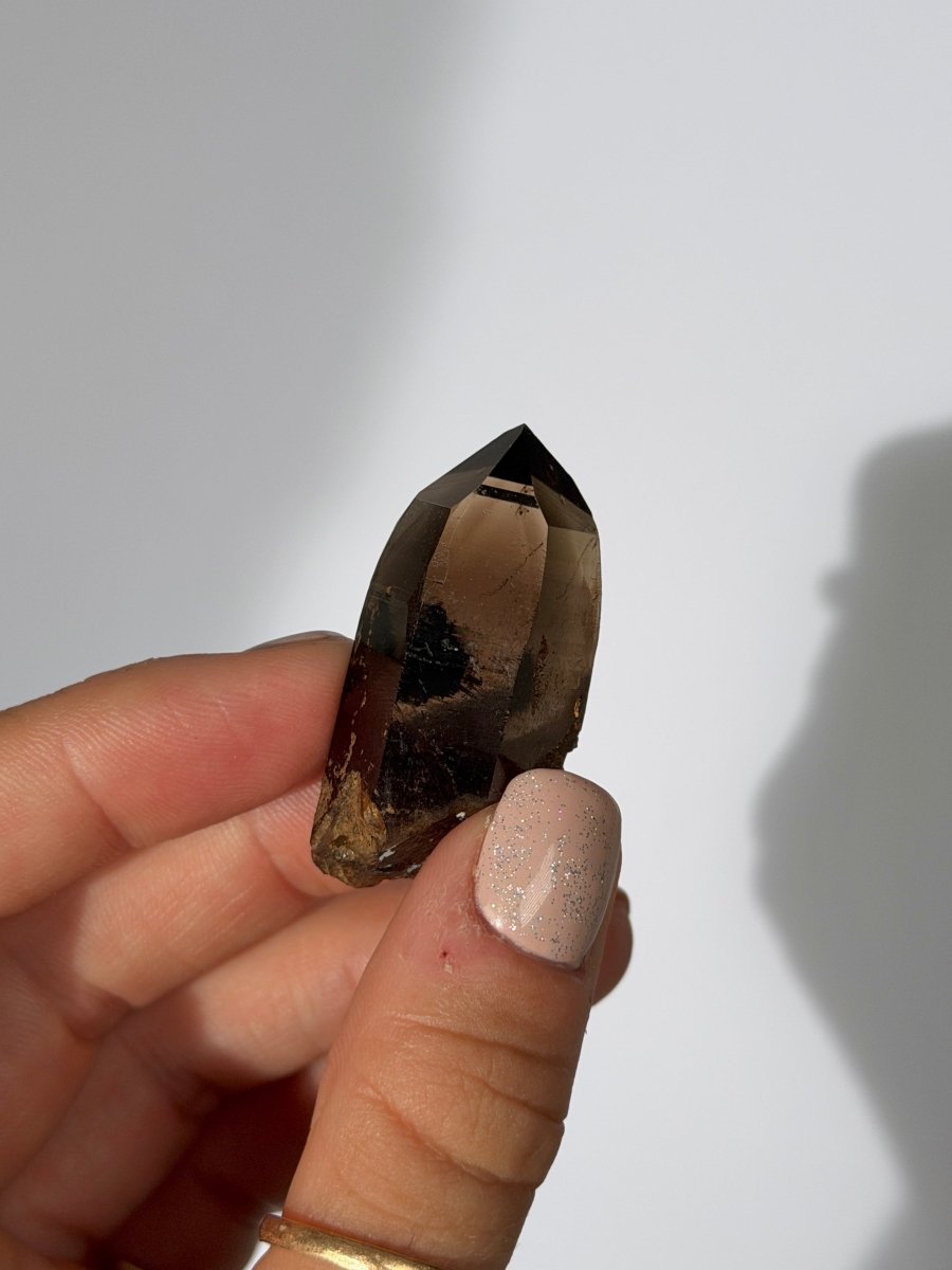 Brandberg Smoky Quartz Point, Namibia Smoky Quartz Malawi- Haus of Moss and Moon