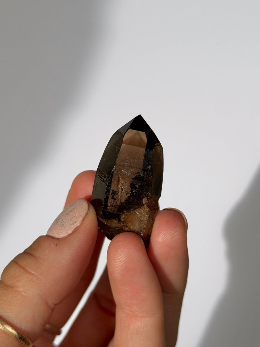 Brandberg Smoky Quartz Point, Namibia Smoky Quartz Malawi- Haus of Moss and Moon