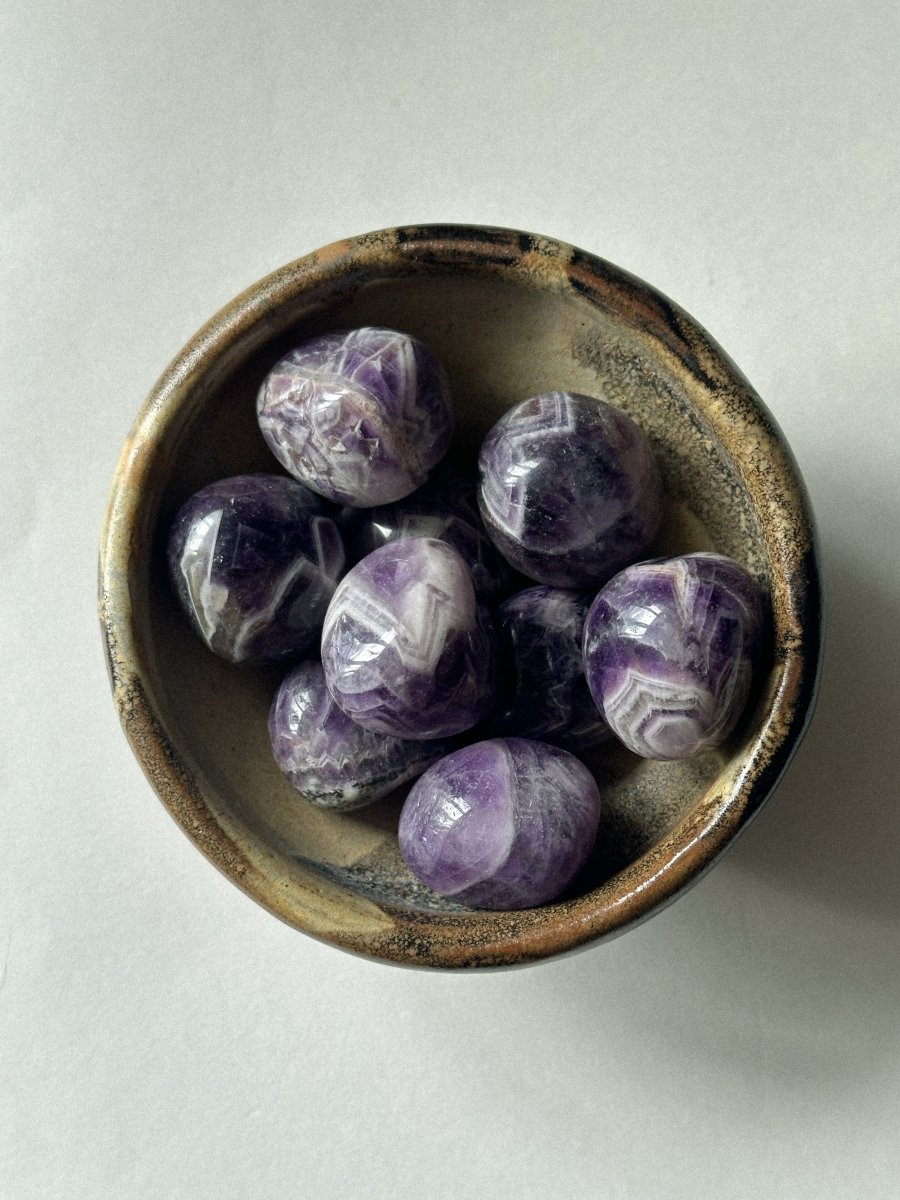 Chevron Amethyst Tumble Stone Tumble StonesBrazil - Haus of Moss + Moon