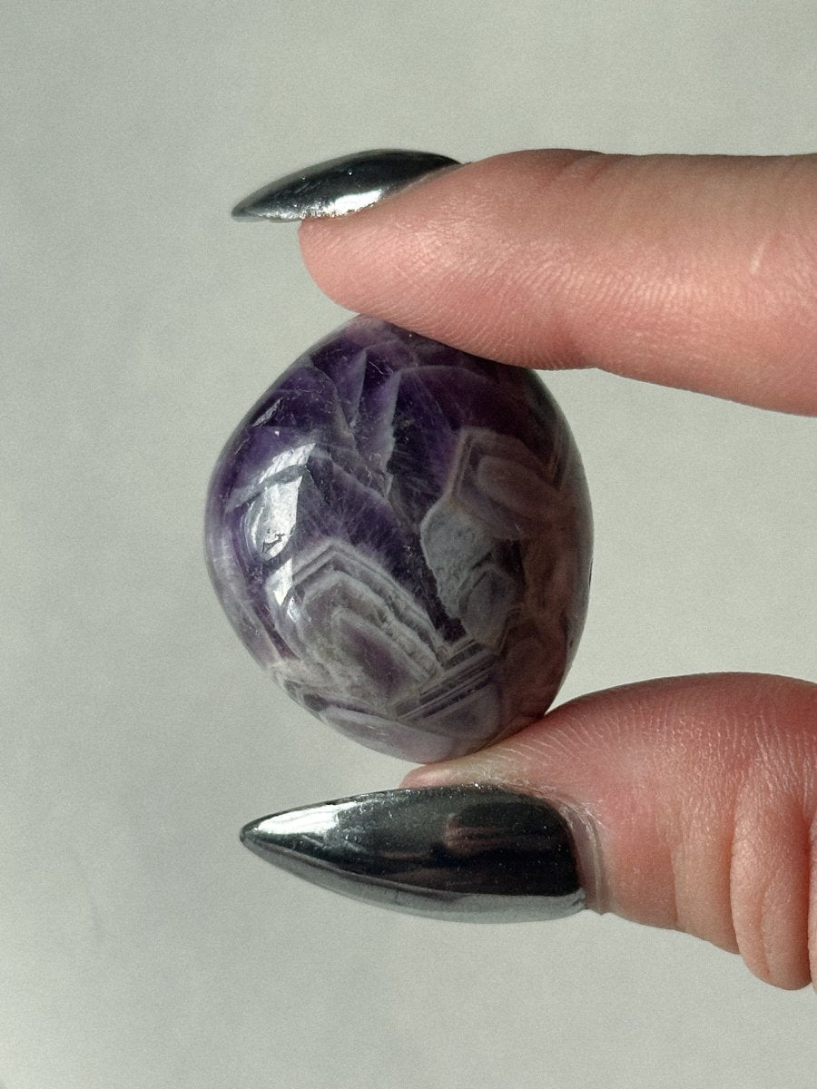 Chevron Amethyst Tumble Stone Tumble StonesBrazil - Haus of Moss + Moon