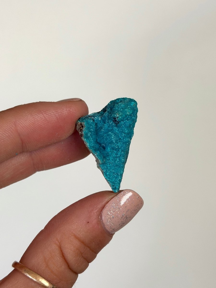 Chrysocolla on Quartz, Peru, D ChrysocollaPeru- Haus of Moss and Moon