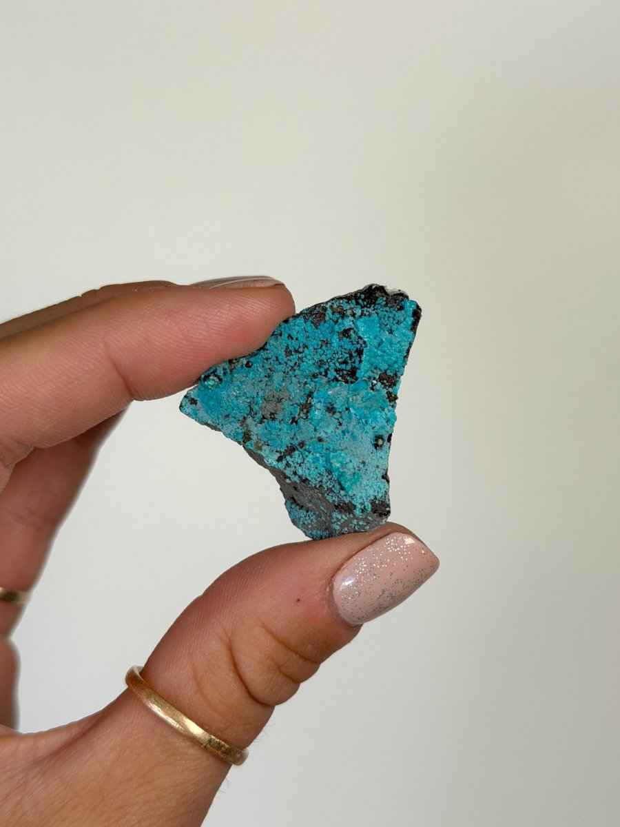 Chrysocolla on Quartz, Peru, E ChrysocollaPeru- Haus of Moss and Moon