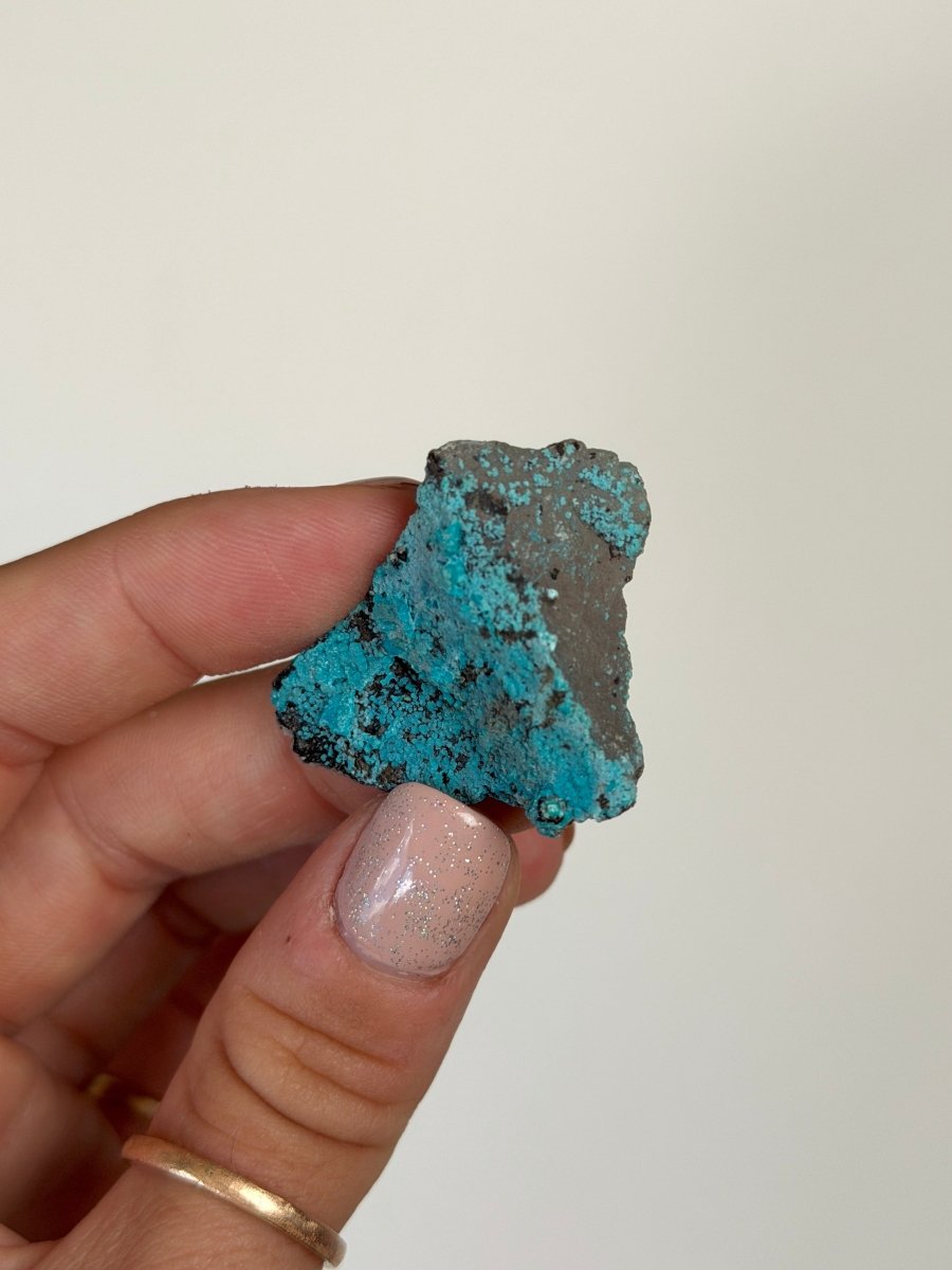 Chrysocolla on Quartz, Peru, E ChrysocollaPeru- Haus of Moss and Moon