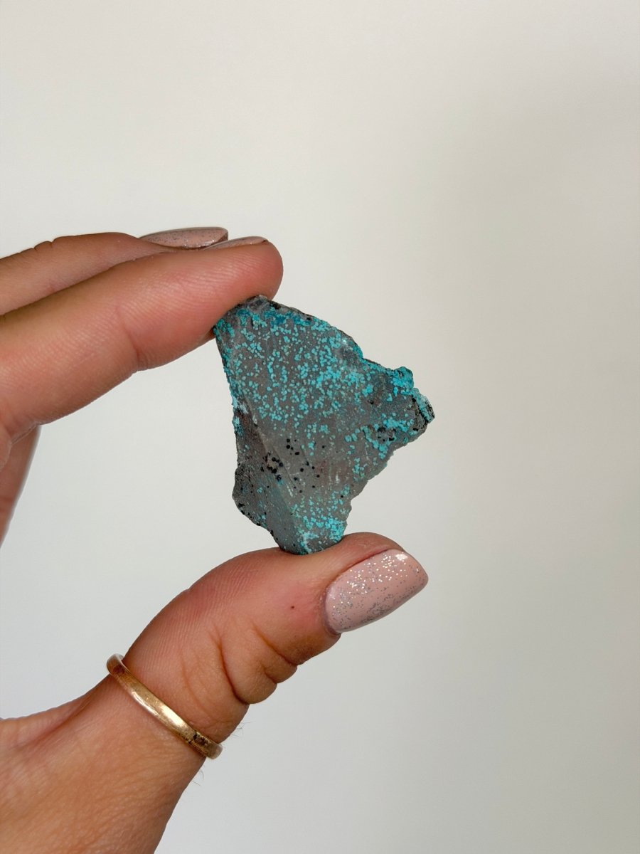 Chrysocolla on Quartz, Peru, E ChrysocollaPeru- Haus of Moss and Moon