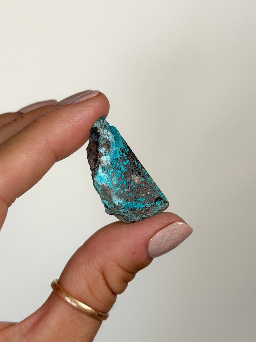 Chrysocolla on Quartz, Peru, G ChrysocollaPeru- Haus of Moss and Moon