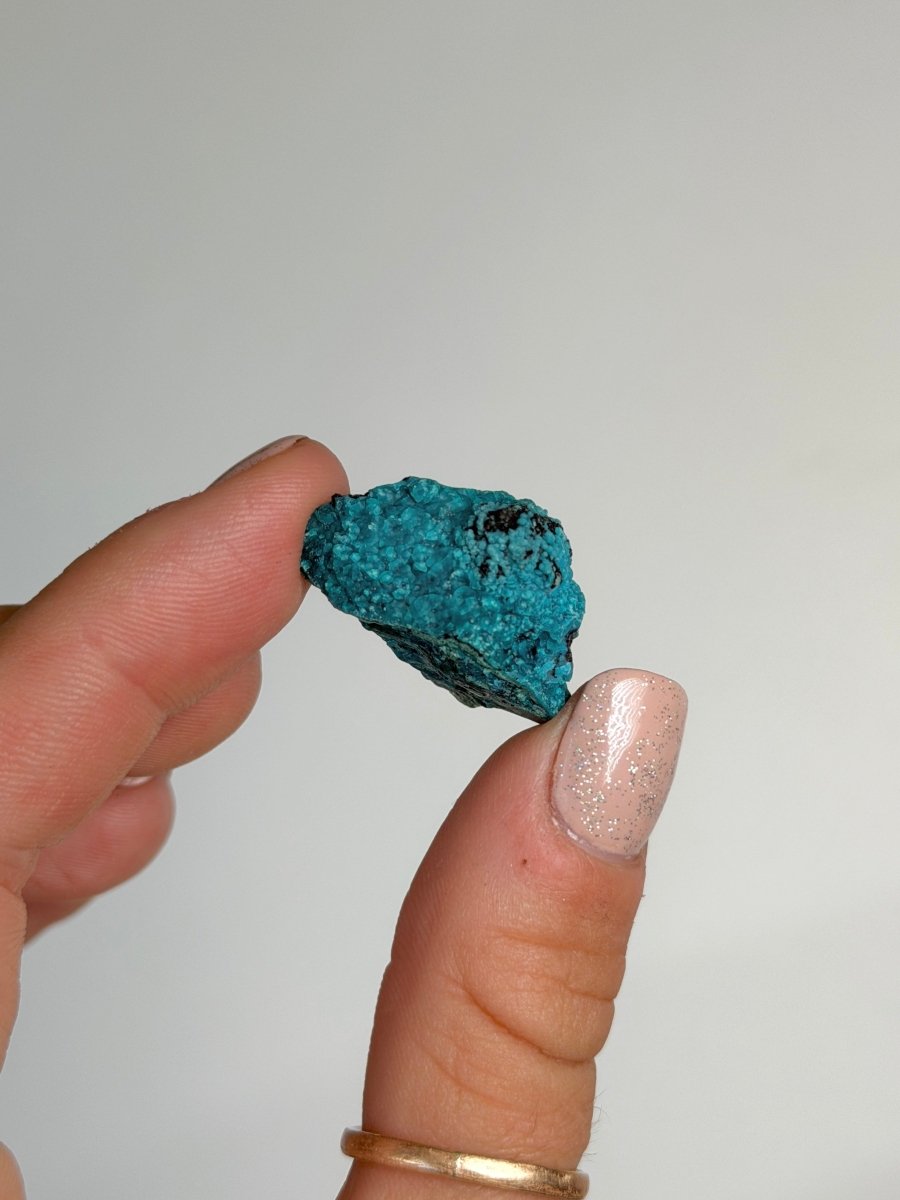 Chrysocolla on Quartz, Peru, I ChrysocollaPeru- Haus of Moss and Moon