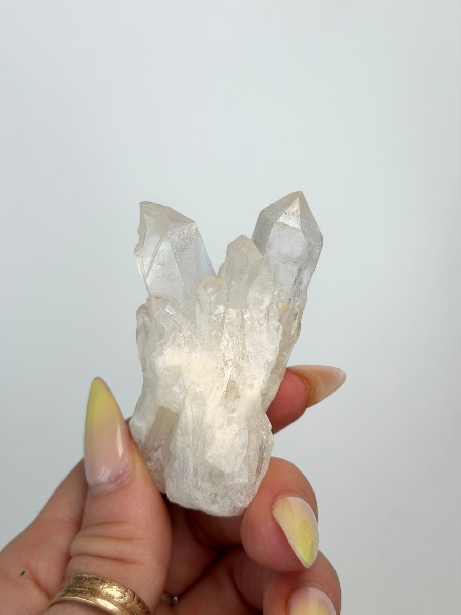 Elestial Clear Quartz Cluster, Madagascar Clear Quartz Madagascar - Haus of Moss + Moon
