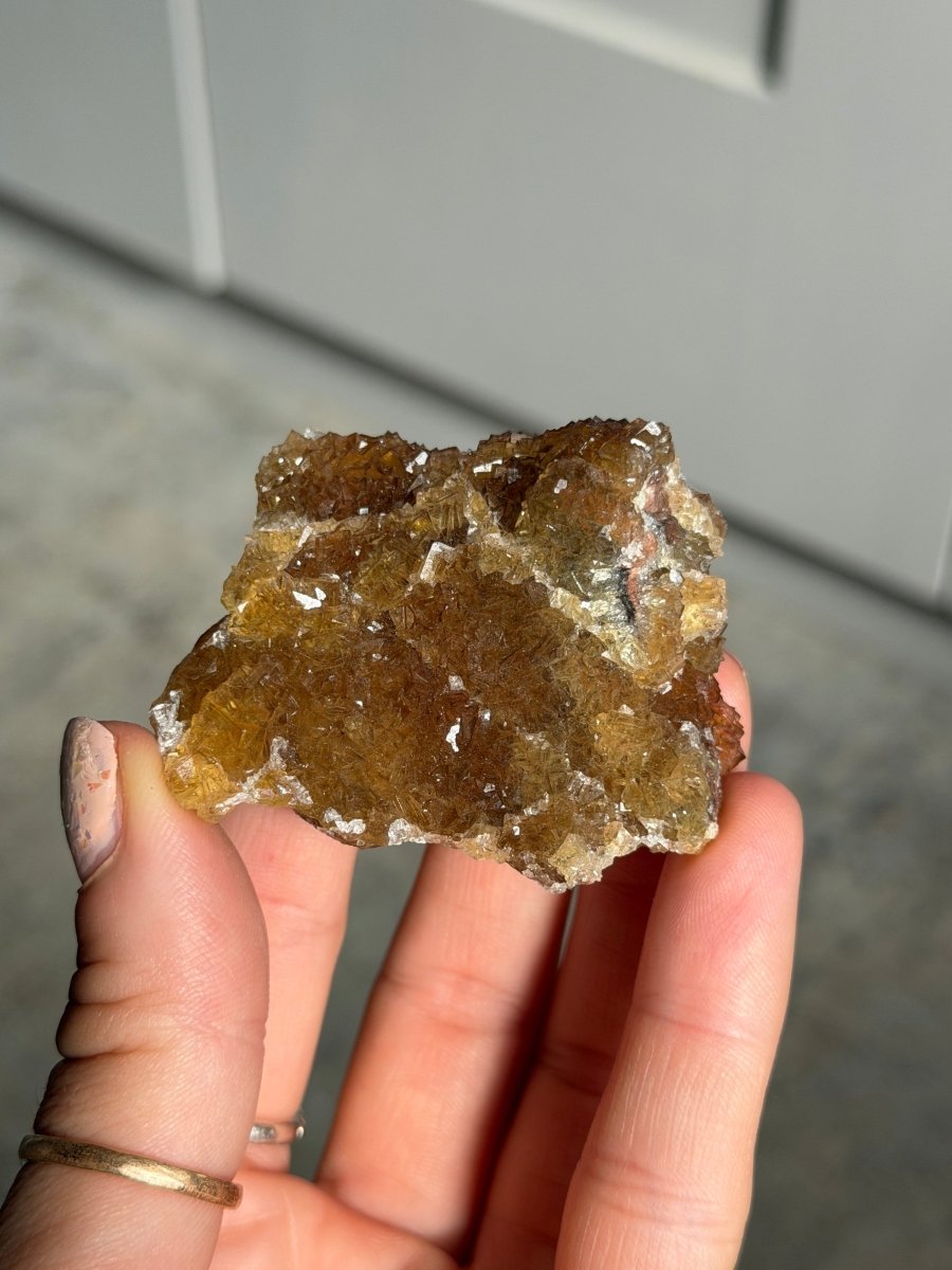 Fluorite Calcite, Mexico, D FluoriteMexico- Haus of Moss and Moon