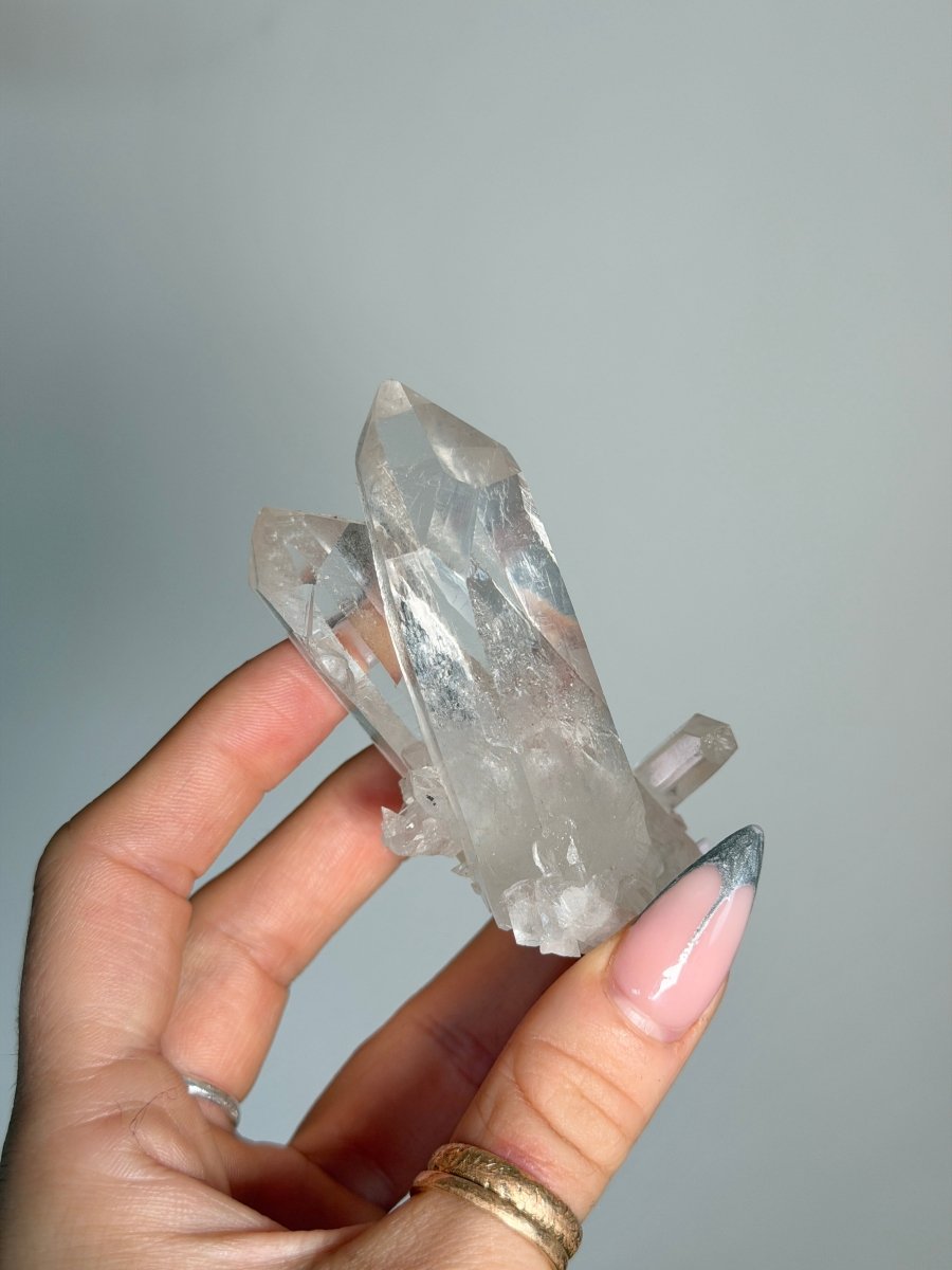 Future Time Link Clear Quartz Cluster, Madagascar, 90's Collection, M Clear QuartzMadagascar - Haus of Moss + Moon