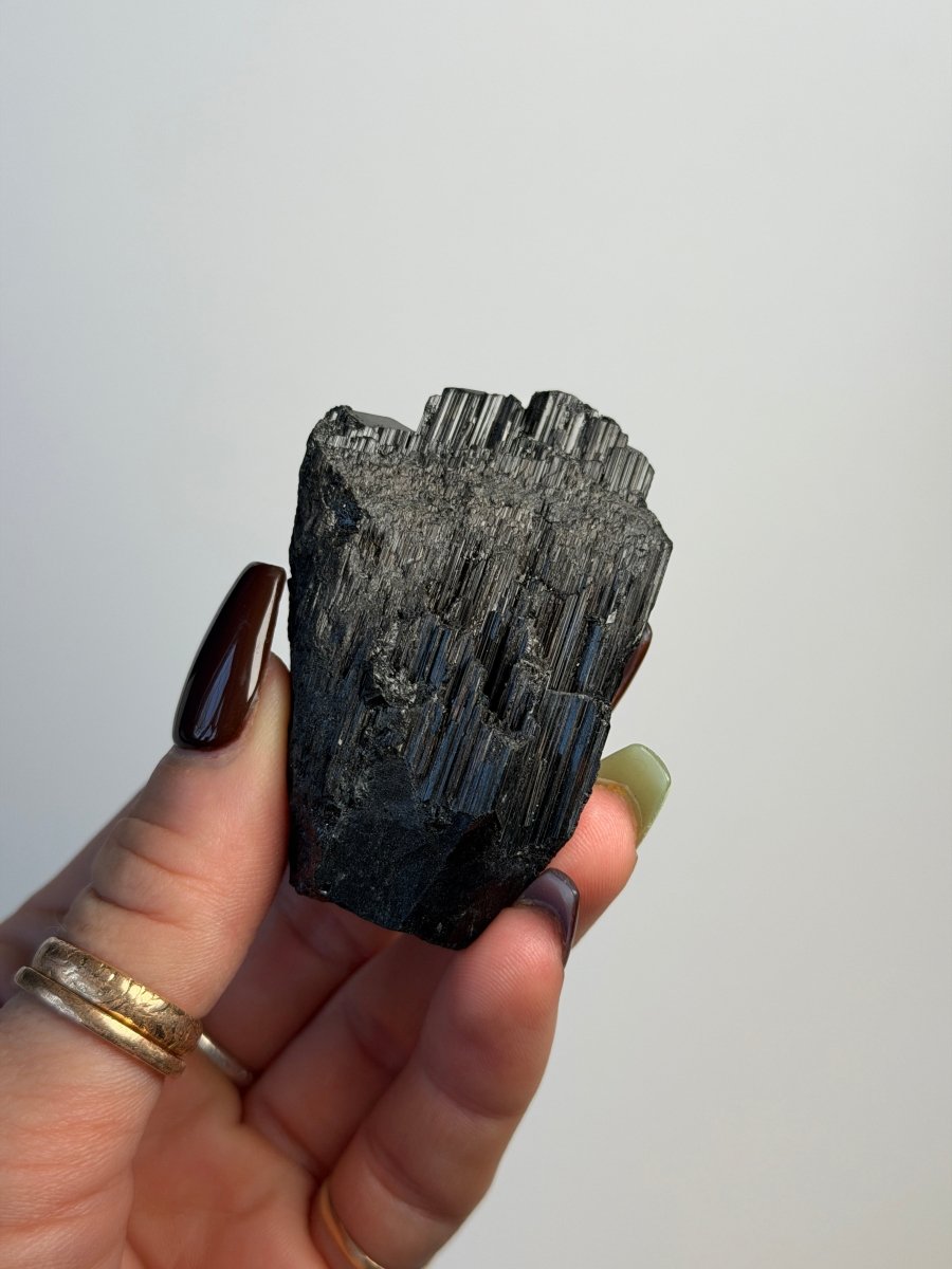 Large Black Tourmaline, Madagascar Tourmaline Madagascar - Haus of Moss + Moon