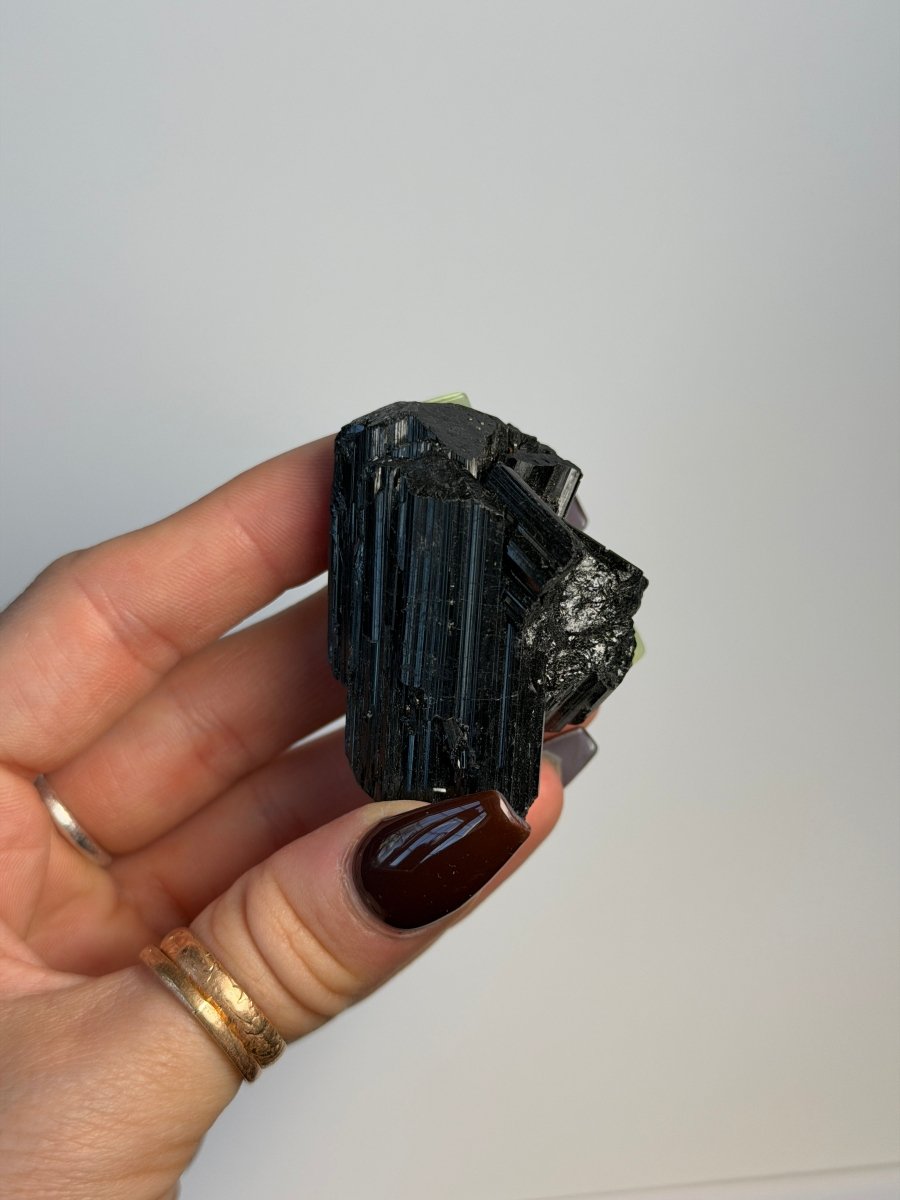 Large Black Tourmaline, Madagascar Tourmaline Madagascar - Haus of Moss + Moon