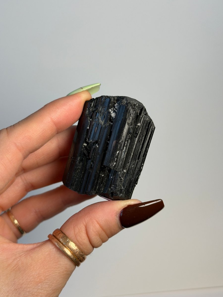 Large Black Tourmaline, Madagascar Tourmaline Madagascar - Haus of Moss + Moon