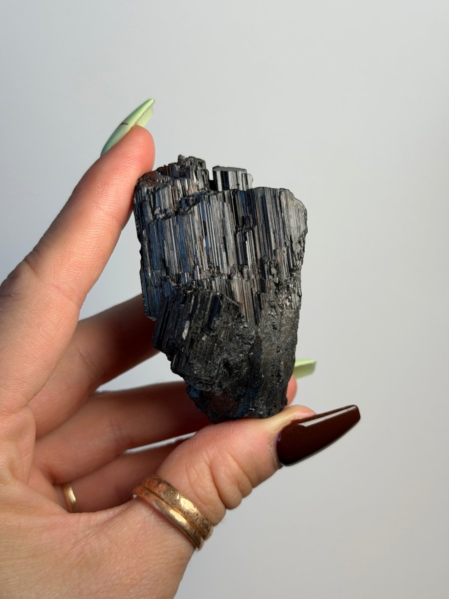 Large Black Tourmaline, Madagascar Tourmaline Madagascar - Haus of Moss + Moon
