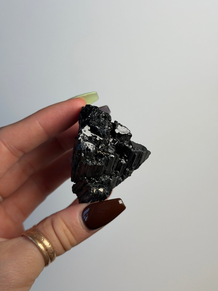 Large Black Tourmaline, Madagascar Tourmaline Madagascar - Haus of Moss + Moon