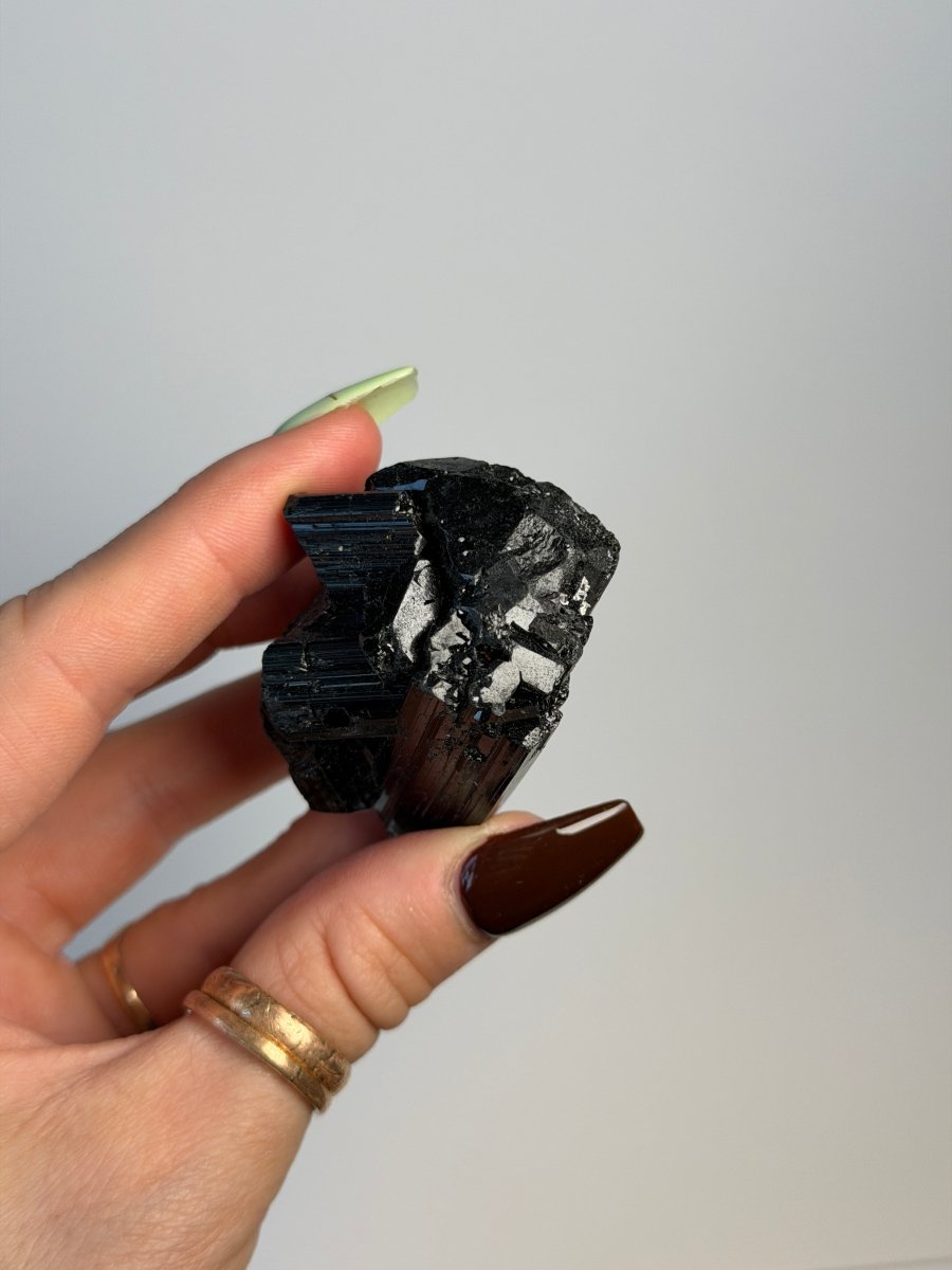 Large Black Tourmaline, Madagascar Tourmaline Madagascar - Haus of Moss + Moon
