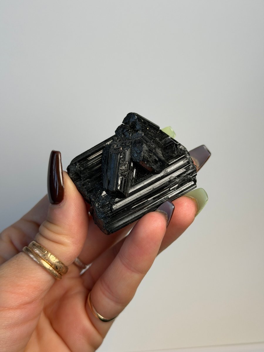 Large Black Tourmaline, Madagascar Tourmaline Madagascar - Haus of Moss + Moon