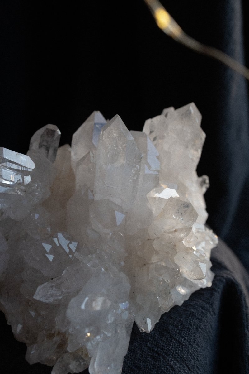 Large Clear Quartz Cluster, Diamantina, A Clear QuartzBrazil - Haus of Moss + Moon