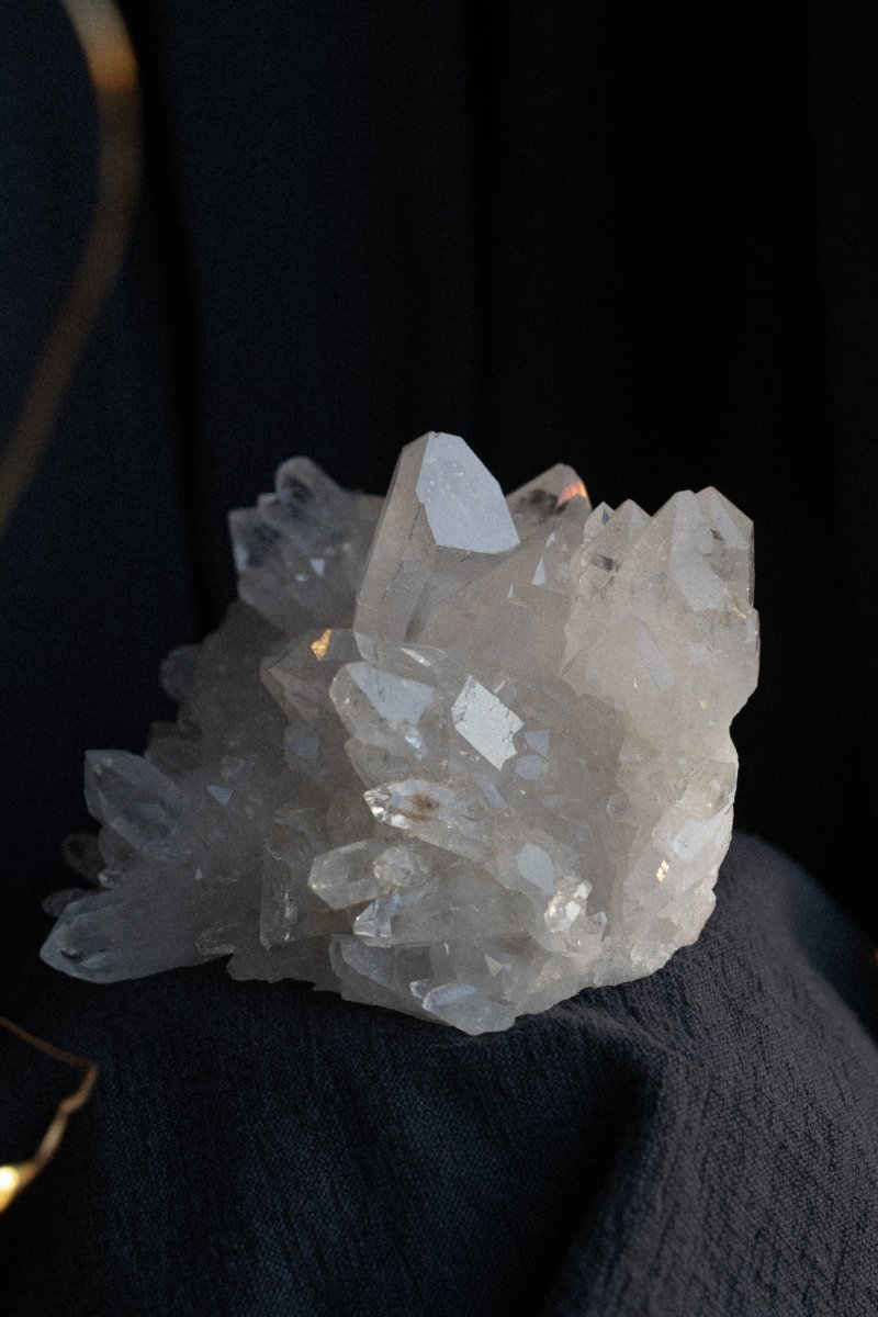 Large Clear Quartz Cluster, Diamantina, A Clear QuartzBrazil - Haus of Moss + Moon
