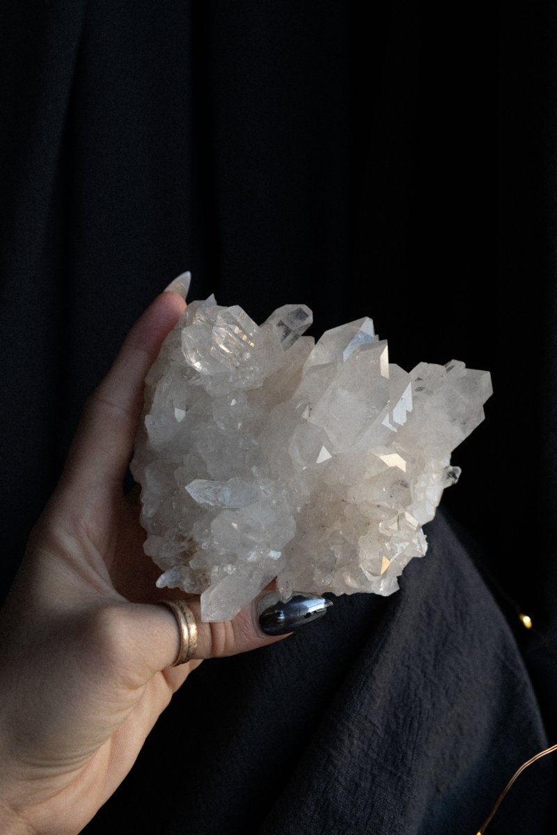 Large Clear Quartz Cluster, Diamantina, A Clear QuartzBrazil - Haus of Moss + Moon