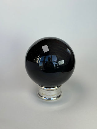 Large Obsidian Rainbow Sheen Sphere, 9cm ObsidianMexico - Haus of Moss + Moon