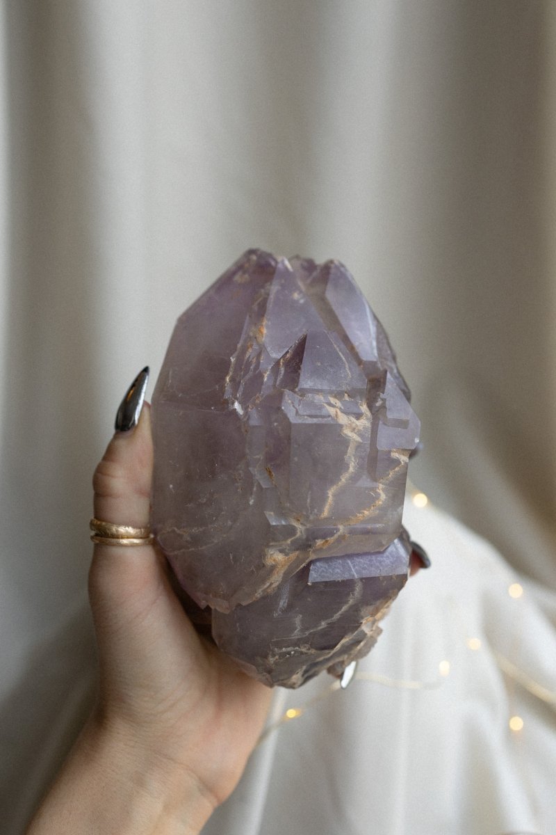 Madagascan Elestial Amethyst, A AmethystMadagascar - Haus of Moss + Moon