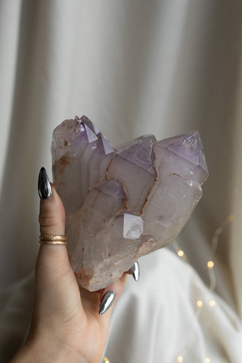 Madagascan Elestial Amethyst, B AmethystMadagascar - Haus of Moss + Moon