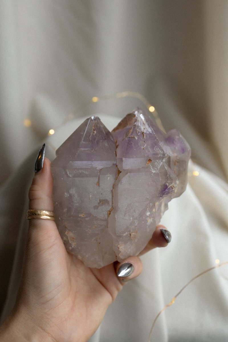 Madagascan Elestial Amethyst, C AmethystMadagascar - Haus of Moss + Moon