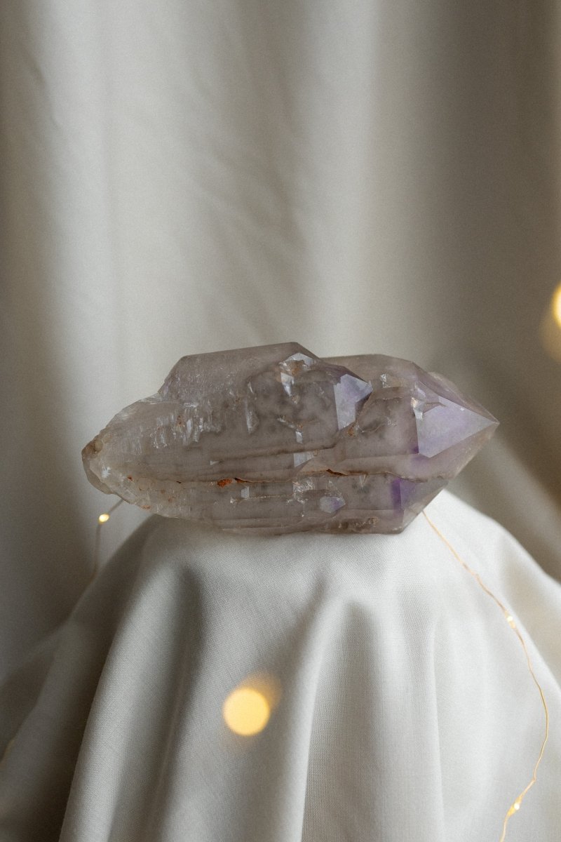 Madagascan Elestial Amethyst, D AmethystMadagascar - Haus of Moss + Moon