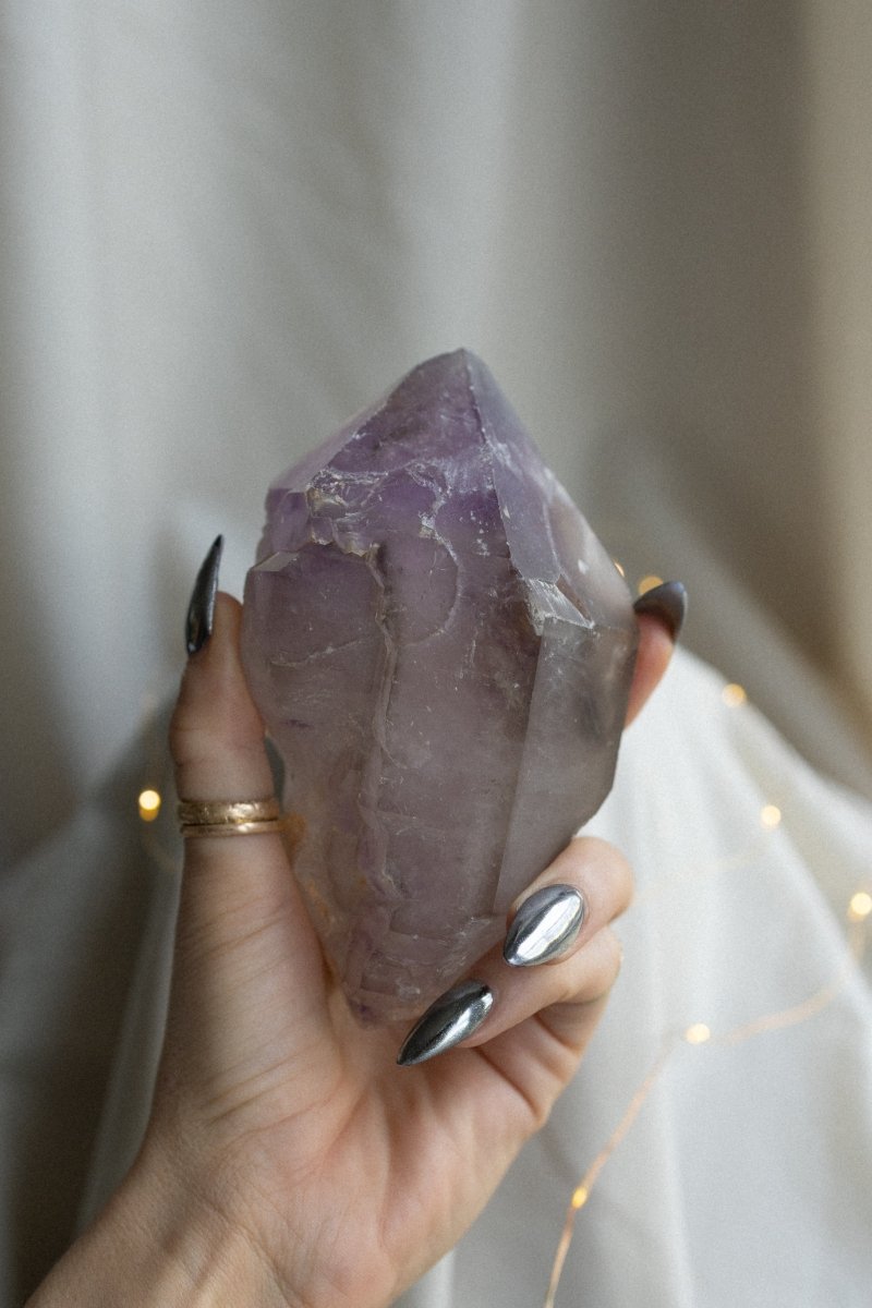 Madagascan Elestial Amethyst, E AmethystMadagascar - Haus of Moss + Moon