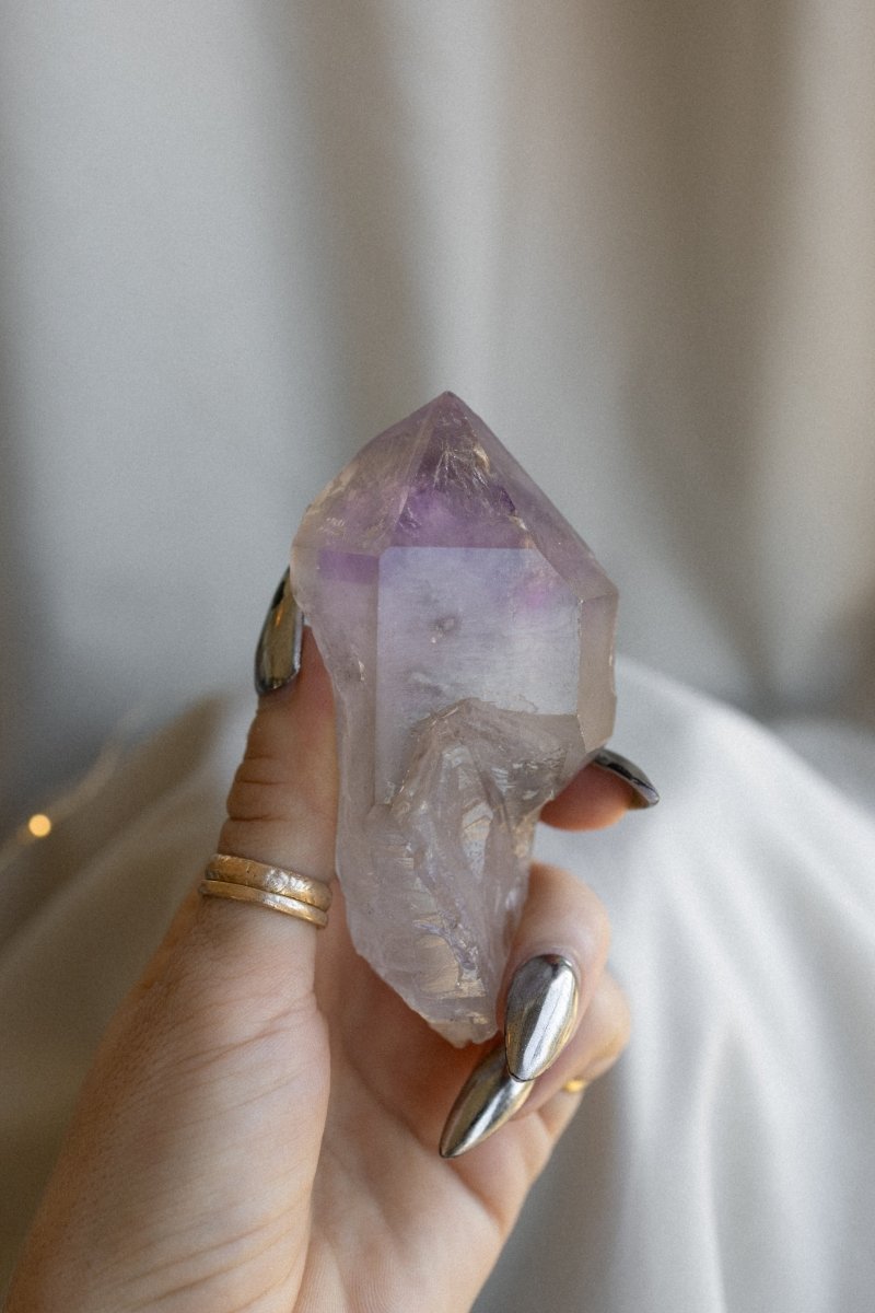 Madagascan Elestial Amethyst, H Amethyst Madagascar - Haus of Moss + Moon